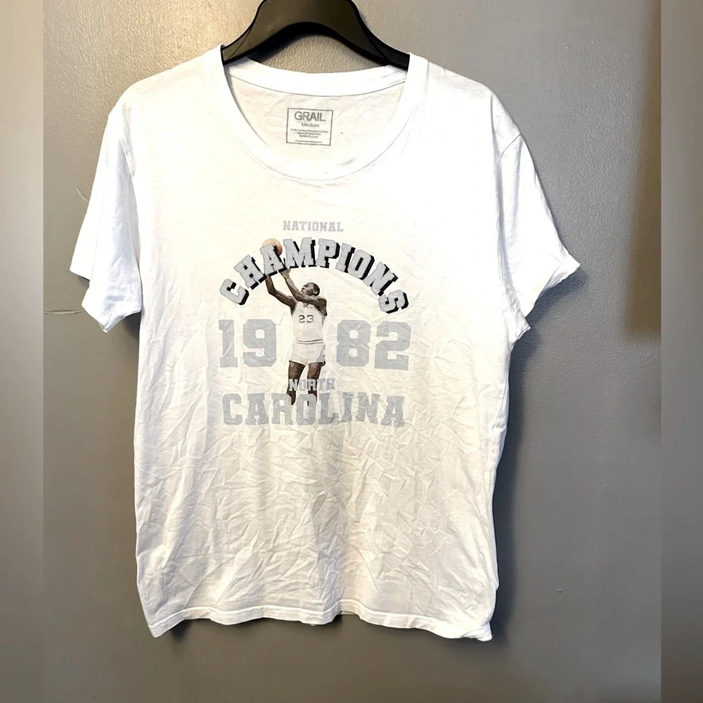 Grail t-shirt - Michael Jordan Carolina 1982 graphic print white 100 % cotton
